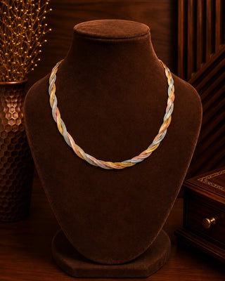 Triple-Tone Gold, Rose & Silver Anti-Tarnish Chain – Kisni
