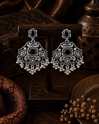 Ornate Silver Pearl Chandelier Earrings - Forum