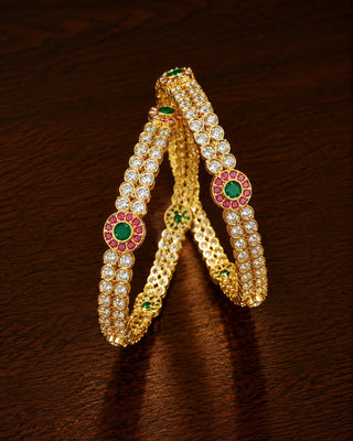 South Indian Tradional Kundan AD Bangle - Girija