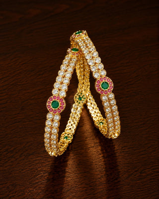 South Indian Tradional Kundan AD Bangle - Girija