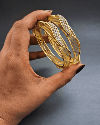 Chetna AD Bangles - AD Bangles | Side Angle View | Buy Online India | Zevarly
