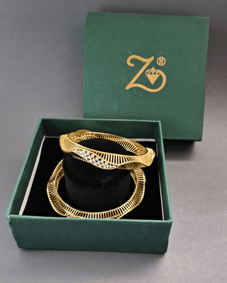 Chetna AD Bangles - AD Bangles | Side Angle View | Buy Online India | Zevarly