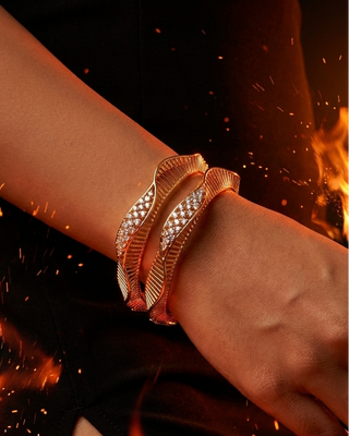 Chetna AD Bangles - AD Bangles | Model Wearing View | Buy Online India | Zevarly