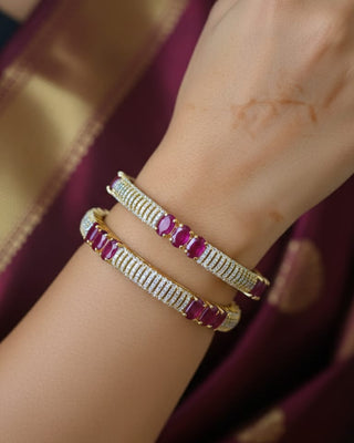 Designer AD Bangles - AD Bangles | Main Product View | Buy Online India | Zevarly