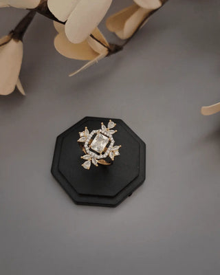 Chic Dual Finish Cocktail Ring - Shanaya