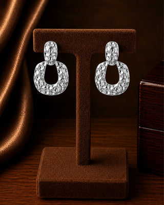 Rhodium DemiFine Danglers - Pusi