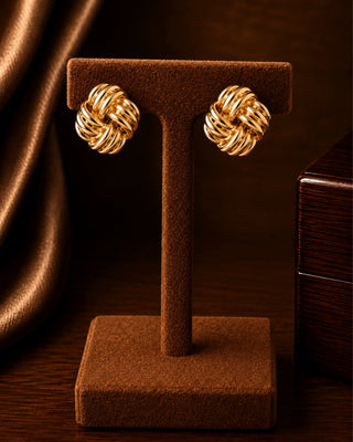 Square Wave DemiFine Studs - Pola