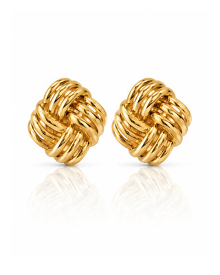 Square Wave DemiFine Studs - Pola