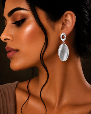 Rhodium Sphere DemiFine Danglers - Kyza