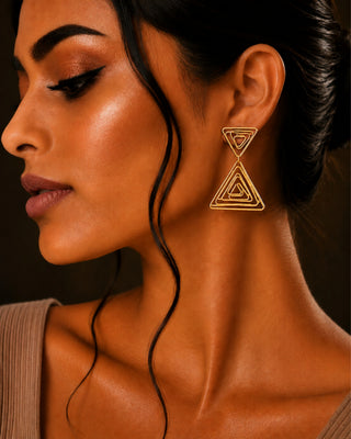 Triangle Maze DemiFine Danglers - Timpi