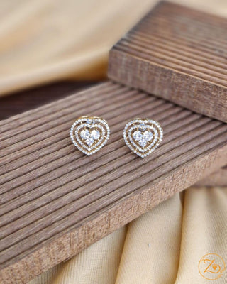 Zevarly Jhanak Earrings White Color Stone