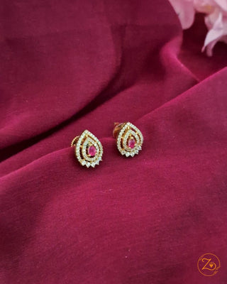 Zevarly Kajal Earrings Pink Color