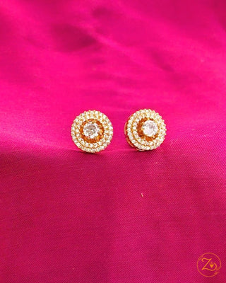 Zevarly Meera Studs white Stone