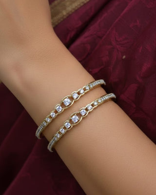 Elegant American Diamond Kada - AD Bangles | Lifestyle Shot | Buy Online India | Zevarly