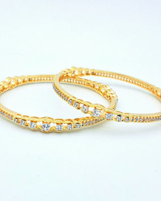Elegant American Diamond Kada - AD Bangles | Stone Detail View | Buy Online India | Zevarly