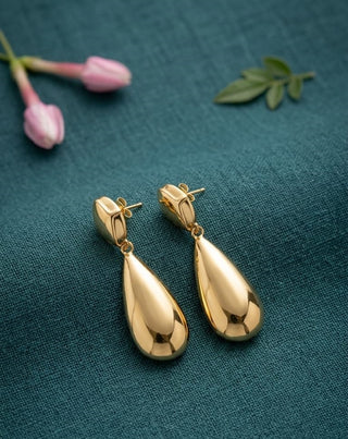 Elina Anti tarnish Earrings - AD Earrings | Earring Pair Close-Up | Buy Online India | Zevarly