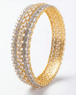Wedding Broad Premium High Quality CZ Bangles - Eshita