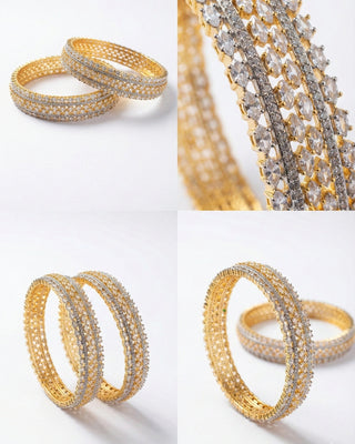 Wedding Broad Premium High Quality CZ Bangles - Eshita