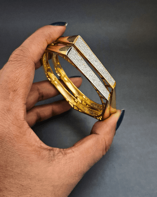 Evana AD Bangles - AD Bangles | Side Angle View | Buy Online India | Zevarly