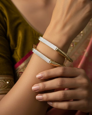 Evana AD Bangles - AD Bangles | Lifestyle Shot | Buy Online India | Zevarly
