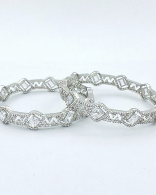 Falguni AD Bangles - AD Bangles | Side Angle View | Buy Online India | Zevarly