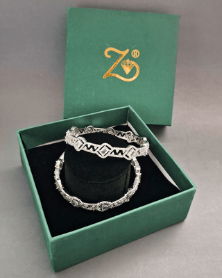 Falguni AD Bangles - AD Bangles | Side Angle View | Buy Online India | Zevarly