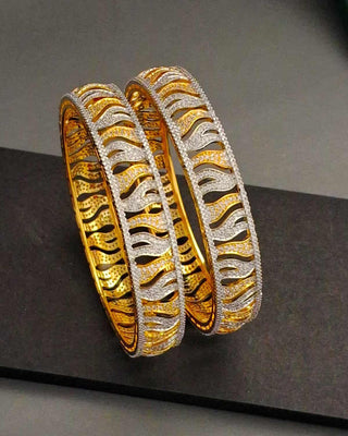 Festive AD Bangle Pair - AD Bangles | Main Product View | Buy Online India | Zevarly
