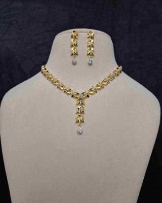 Gayatari CZ Necklace Set - AD Necklace Set | Full Set View | Buy Online India | Zevarly