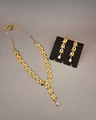 Gayatari CZ Necklace Set - AD Necklace Set | Full Set View | Buy Online India | Zevarly