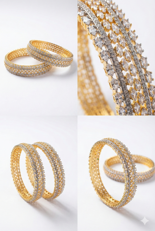 Zevarly Eshita Gold-Plated Bangles