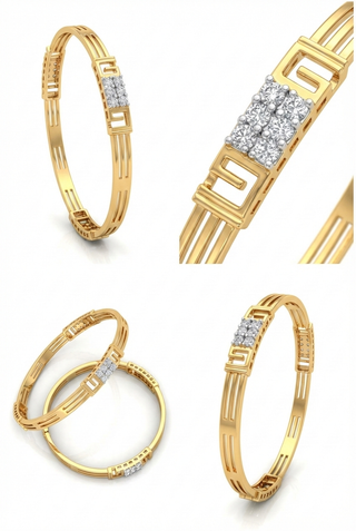 Zevarly Shivina Cubic Zircon Bangles