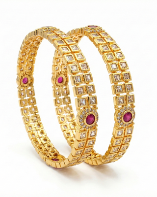 Zevarly Mandana Kundan Princess AD Bangle