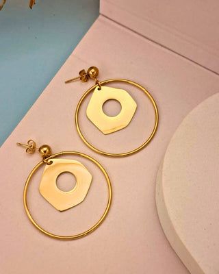 Giaara Charm Anti Tarnish Earrings - AD Earrings | Main Product View | Buy Online India | Zevarly