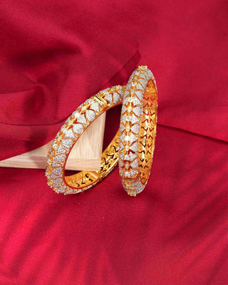 Gokhuru Openable American Diamond Bangles Side Image