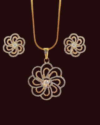 Gunjanika American Diamond Pendant Set Main Image