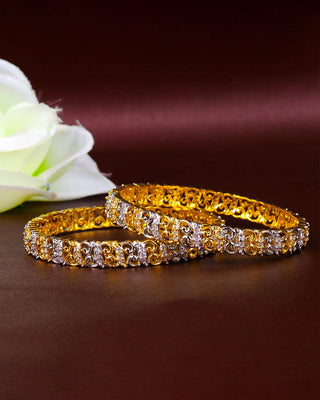 Hanaya Beautiful AD Bangles from Zevarly – Elegant design with sparkling AD stones