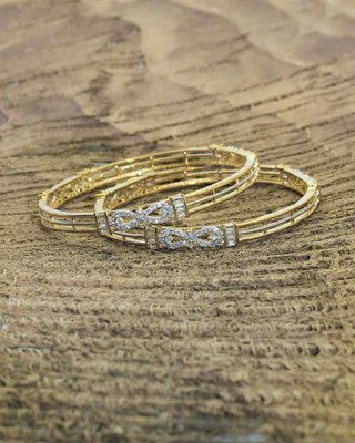 Infinity American Diamond Bangles Side Image