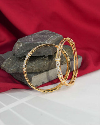 Infinity American Diamond Bangles Side Image 2