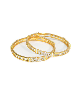 Infinity American Diamond Bangles White Background Image 2