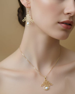 Isha Pearl Special Pendant Set - AD Pendant Set | Main Product View | Buy Online India | Zevarly