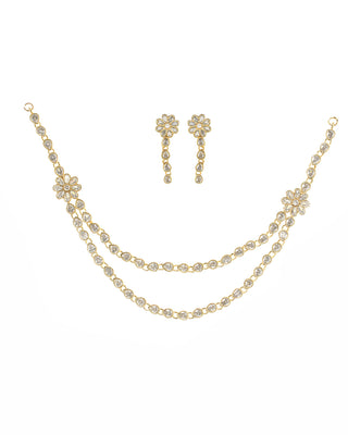 Jancy Wedding Two Line Necklace Set - Zevarly