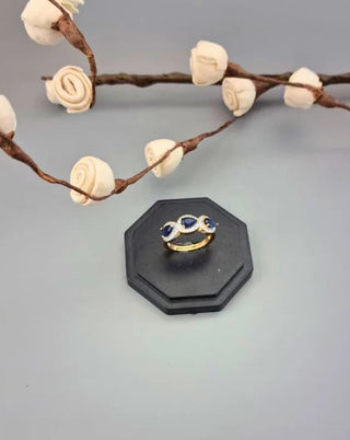 Janhika Sparkline Ring - American Diamond Ring | Front Close-Up | Buy Online India | Zevarly