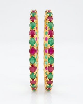 Jivikia American Diamond Bangles Multi Color - AD Bangles | Side Angle View | Buy Online India | Zevarly
