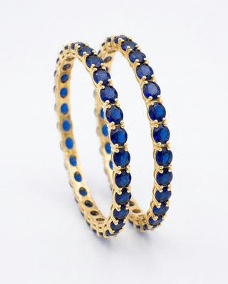 Jivikia American Diamond Bangles Multi Color - AD Bangles | Side Angle View | Buy Online India | Zevarly