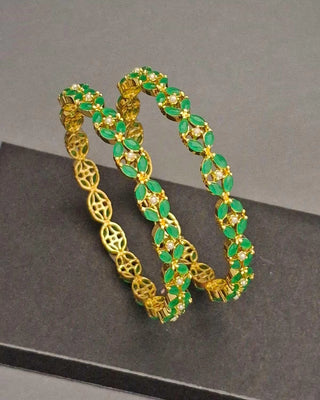 Zevarly Kaashvi Colourful Stones Bangles