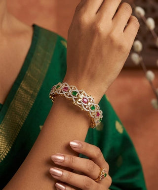 Karishma AD Kada - AD Bangles | Lifestyle Shot | Buy Online India | Zevarly