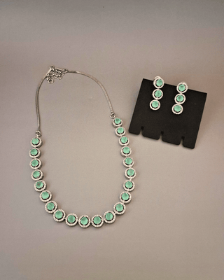 Ketki AD Necklace Set - AD Necklace Set | Main Product View | Buy Online India | Zevarly