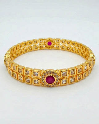 Kirti AD Bangles Set - AD Bangles | Side Angle View | Buy Online India | Zevarly