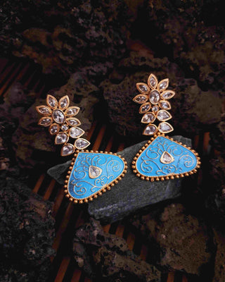 Kritika Kundan Earrings - Side View