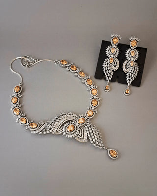 Zevarly Kshiti AD Necklace Set